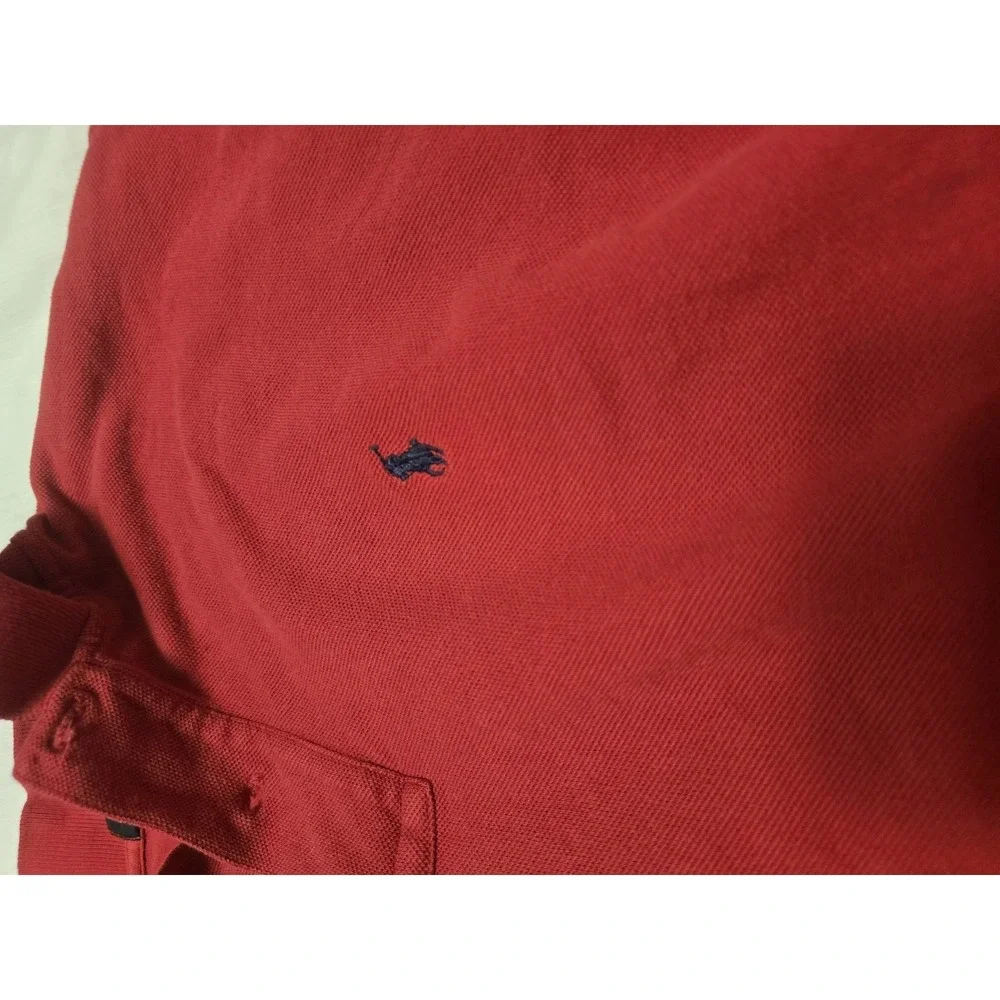 Polo Ralph Lauren Polo Shirt Mens Large Red Classic Fit Pony Embroidered‎ Casual